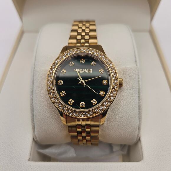 ANNE KLEIN NEW YORK WOMEN\'S WATCH CRYSTAL ACCENTED QUARTZ 12-7784MAGB NIB main image 5